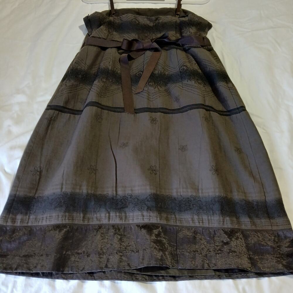 Mimi Maternity Sz L Brown Spaghetti Strap Dress